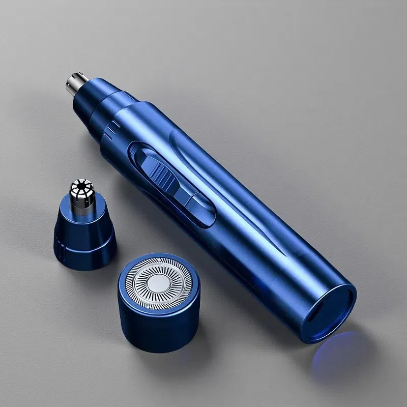 Electric Shaver for Nose Hair – Rechargeable Precision Grooming Tool Blue USB