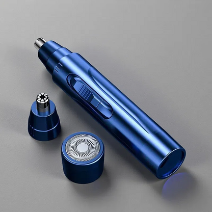 Electric Shaver for Nose Hair – Rechargeable Precision Grooming Tool Blue USB