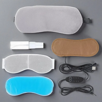 Eye Fatigue Blackout Sleep Eye Mask – Hot & Cold Compress for Relaxation Gray