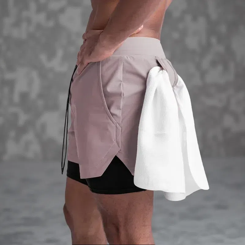 Double-Layer Quick-Dry Running Shorts – Casual & Sporty Comfort