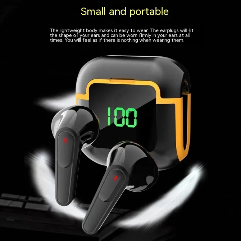 Wireless Noise-Reduction Bluetooth Earbuds – Digital Display, Voice Control, Long Battery Life