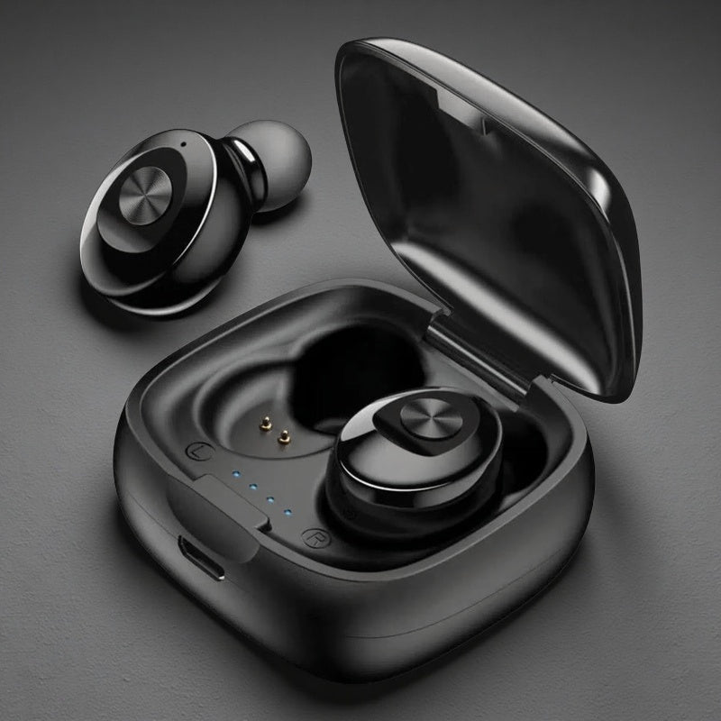 Noise-Canceling Bluetooth Sports Earbuds – Wireless Dual Mic IPX5 Waterproof XG12 Black