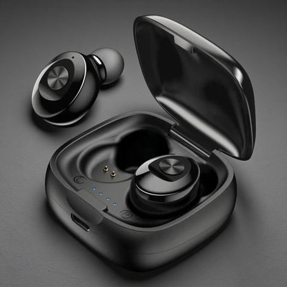 Noise-Canceling Bluetooth Sports Earbuds – Wireless Dual Mic IPX5 Waterproof XG12 Black