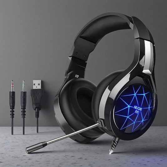 Universal Gaming Headset – Over-Ear Wired Headphones for Video Games & Multimedia Black N1