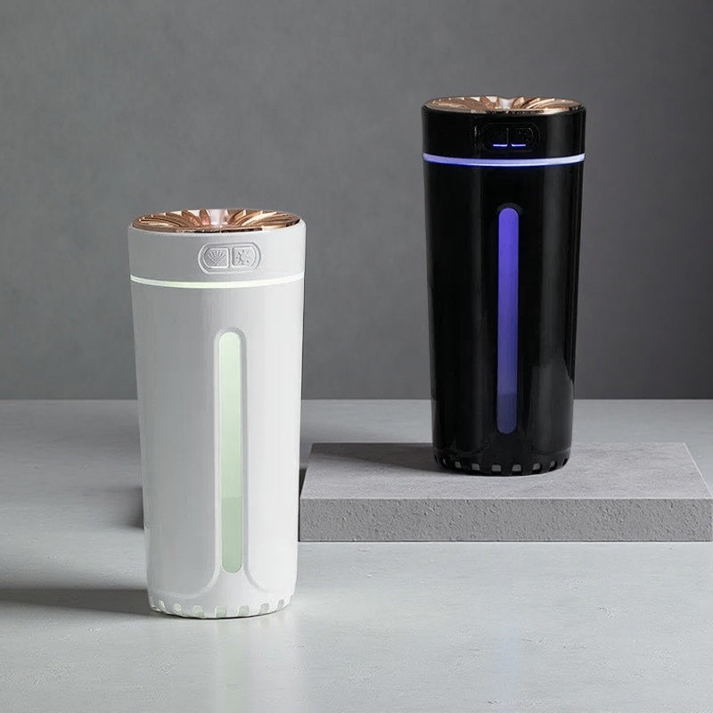 Wireless Air Humidifier with Colorful Lights – USB Rechargeable Cool Mist Diffuser for Car & Home