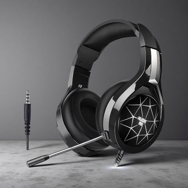 Universal Gaming Headset – Over-Ear Wired Headphones for Video Games & Multimedia Colorful light N1