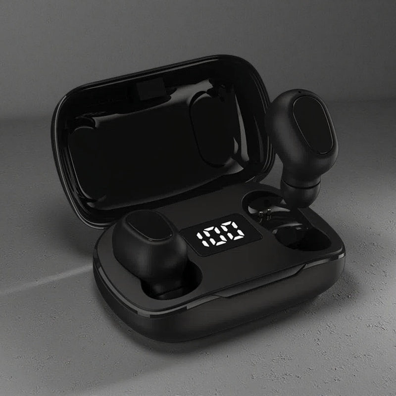 Noise-Canceling Bluetooth Sports Earbuds – Wireless Dual Mic IPX5 Waterproof XT7 Black