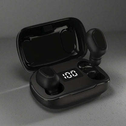 Noise-Canceling Bluetooth Sports Earbuds – Wireless Dual Mic IPX5 Waterproof XT7 Black