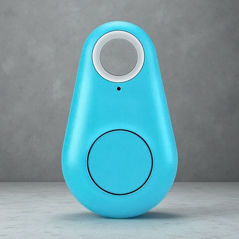 Water Drop Bluetooth Pet Finder – Anti-Dropping Tracker with Bi-Directional Positioning Blue