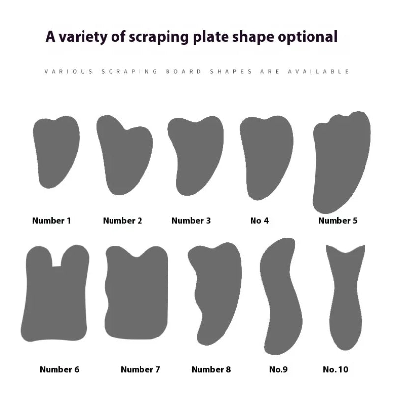 Beauty Device Jade Scraping Board Set – Natural Jade Facial Massage Tools