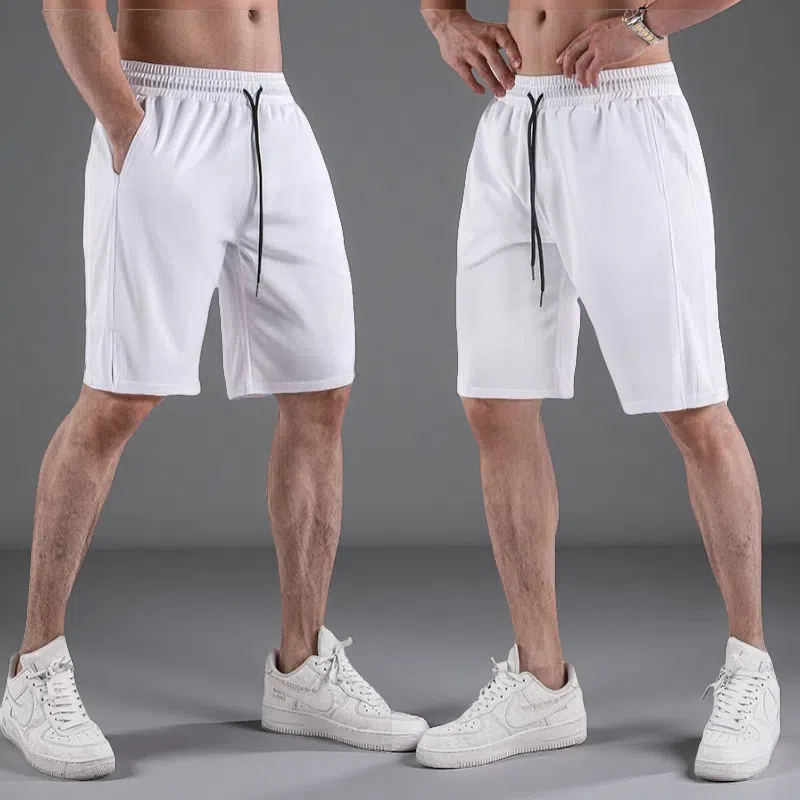 Breathable Quick-Dry Casual Sports Mesh Fabric Shorts – Lightweight Loose Fit with Micro Elasticity