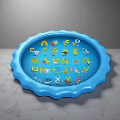 Toys for Kids Boys & Girls Spray Pool Sprinkler Pad – Inflatable Splash Play Mat with Marine Animal Design A 170cm