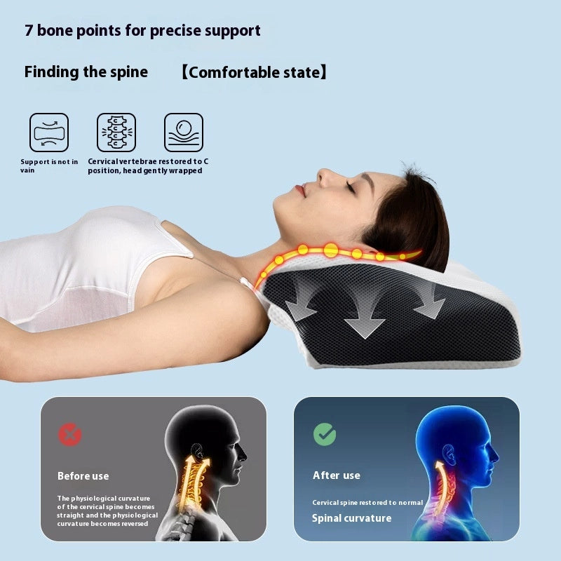 Bull Horn Memory Sleep Pillow – Ergonomic Neck Support for Deep Rest