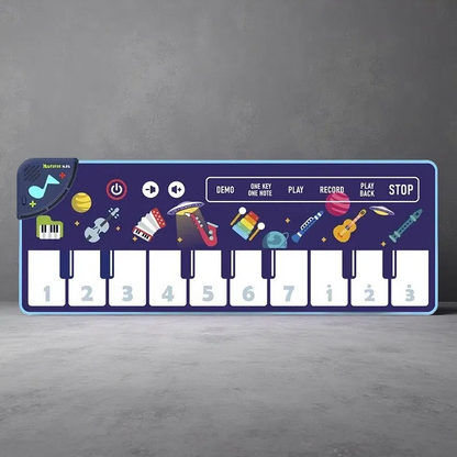 Baby Early Education Musical Instrument Crawling Mat Toy – Soft Polyester Play Mat with Interactive Sounds Purple