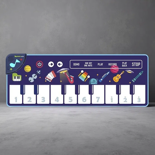 Baby Early Education Musical Instrument Crawling Mat Toy – Soft Polyester Play Mat with Interactive Sounds Purple