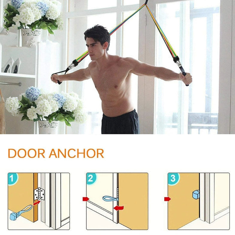 Rally Rope Set – 11 Piece Latex Resistance Bands for Fitness and Training