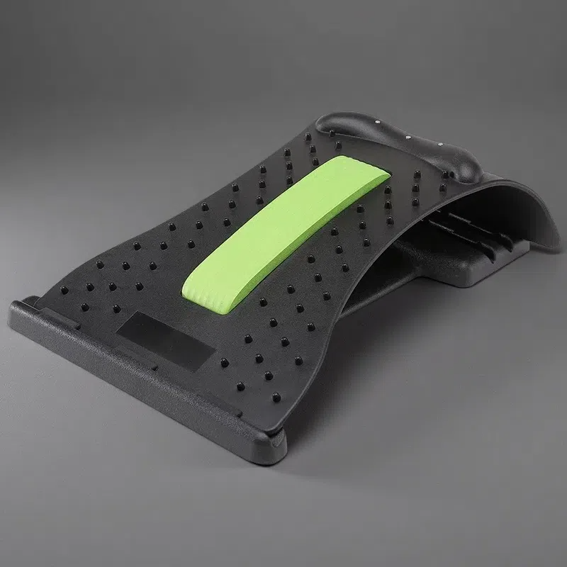 Curved Finger Pressure Cervical Spine Stretcher – Shiatsu Neck & Back Massager Black green