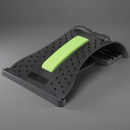 Curved Finger Pressure Cervical Spine Stretcher – Shiatsu Neck & Back Massager Black green