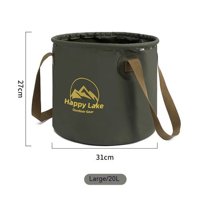 Outdoor Foldable PVC Bucket – Portable & Durable for Fishing, Camping & More 20 Liters Green