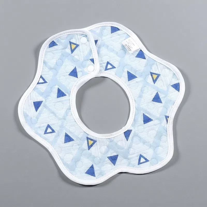 Baby Petal Waterproof Bib Saliva Towel Soft Cotton Triangle 28x28cm