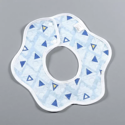 Baby Petal Waterproof Bib Saliva Towel Soft Cotton Triangle 28x28cm