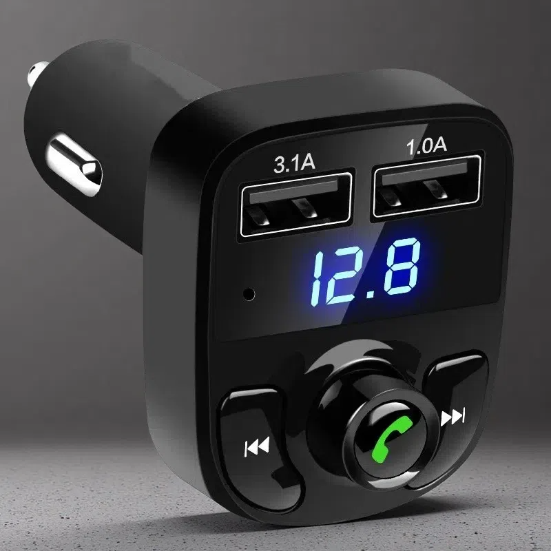 Bluetooth Car Receiver & Transmitter X8 – Multifunctional Wireless Audio Adapter for Cars (Cigarette Lighter Powered)