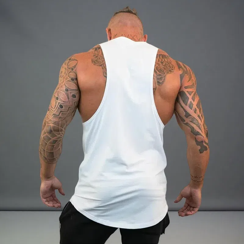 Blank Cotton Waistcoat Loose Bodybuilding Fitness Sports Vest