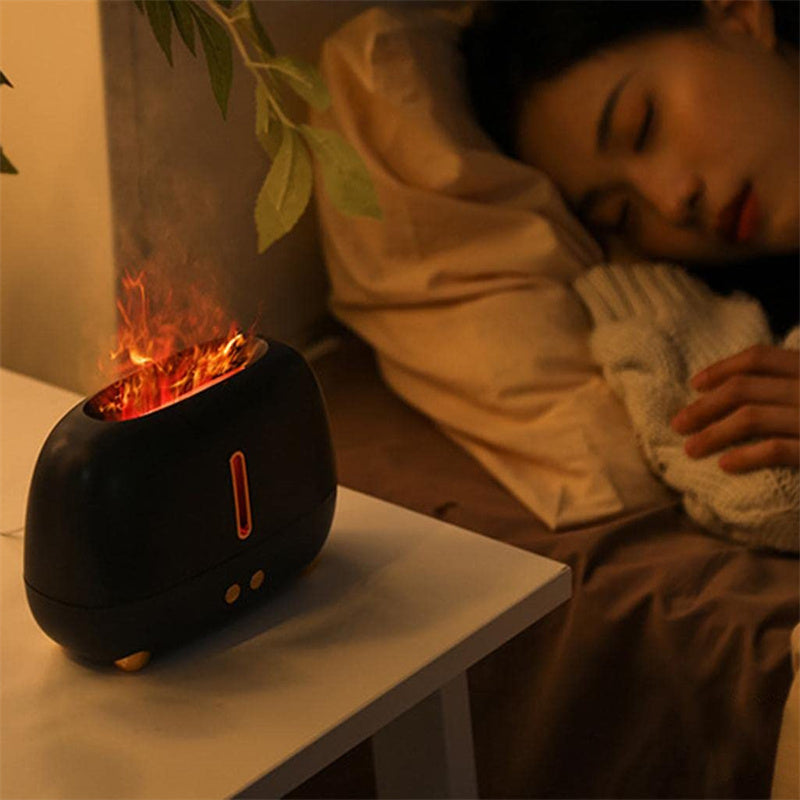 Upgraded Flame Humidifier – USB Essential Oil Diffuser with Fireplace Effect & Timer