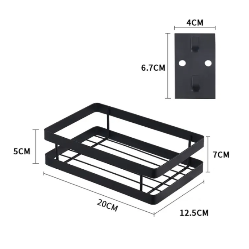 Kitchen Organizer Shelf Wall Holder – Versatile Metal Wall Storage for Kitchen & Pantry 20 cm