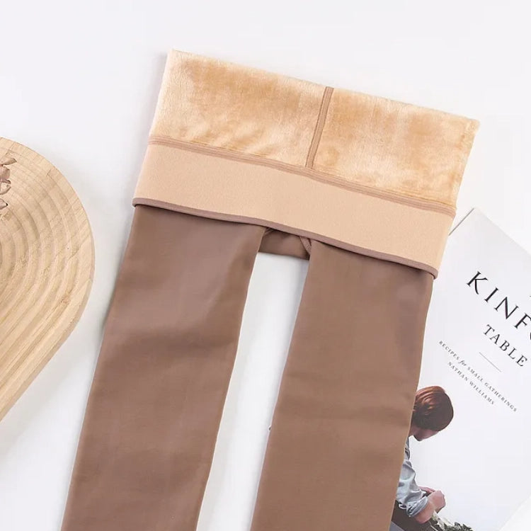Women's Autumn & Winter Nude Feel Fleece-Lined Leggings – Invisible Shaping Thermal Pantyhose