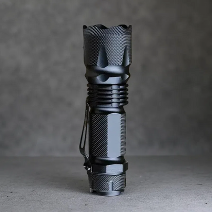 LED Mini Telescopic Zoom Rechargeable Strong Light Flashlight – Aluminum Alloy