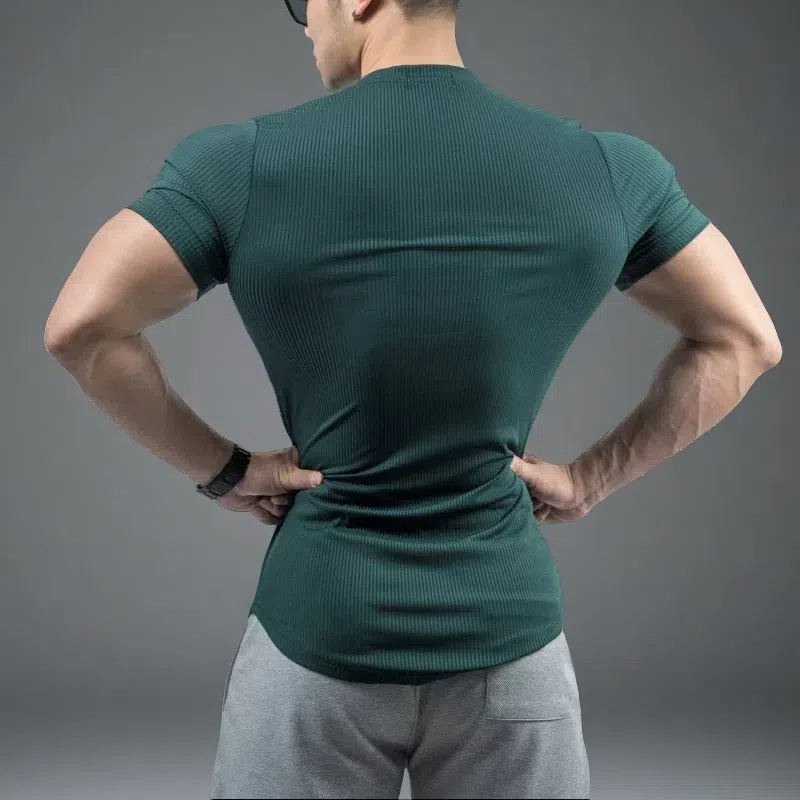 Men’s Trendy Quick-Drying Stretch T-shirt – Bottoming Shirt for Running & Fitness
