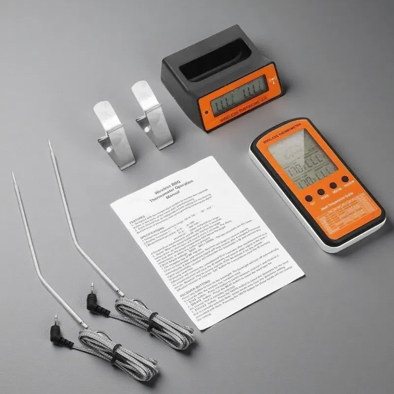 Dual Probe Electronic Thermometer – Wireless Digital Meat Thermometer with Alarm Function