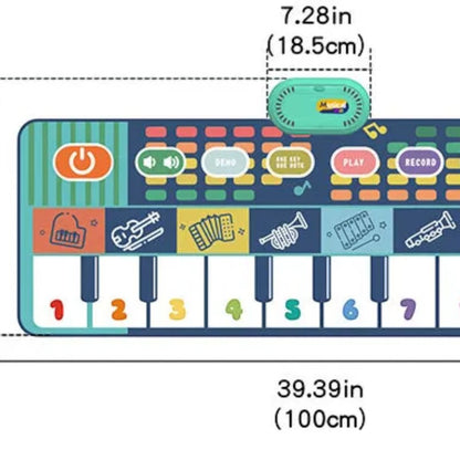 Baby Early Education Musical Instrument Crawling Mat Toy – Soft Polyester Play Mat with Interactive Sounds