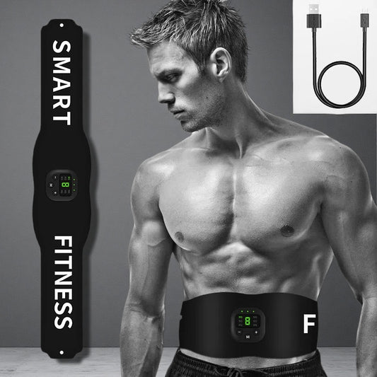 EMS Fitness Belt – Muscle Stimulator with USB Charging & Adjustable Fit Black