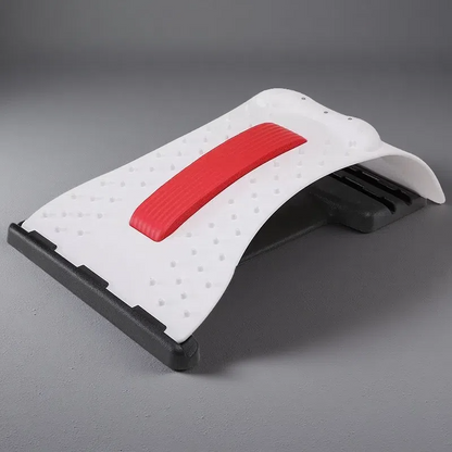 Curved Finger Pressure Cervical Spine Stretcher – Shiatsu Neck & Back Massager White red