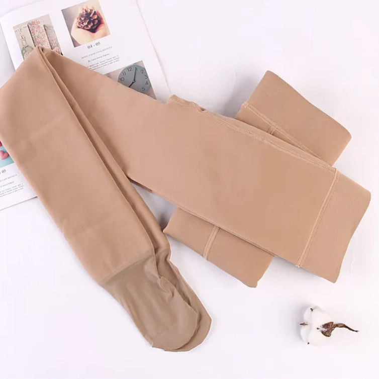 Women's Autumn & Winter Nude Feel Fleece-Lined Leggings – Invisible Shaping Thermal Pantyhose