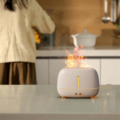 Upgraded Flame Humidifier – USB Essential Oil Diffuser with Fireplace Effect & Timer