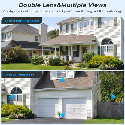 Outdoor Night Vision Wireless Surveillance Camera – Dual Screen Smart Security System