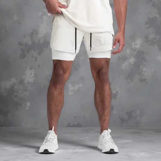 Double-Layer Quick-Dry Running Shorts – Casual & Sporty Comfort