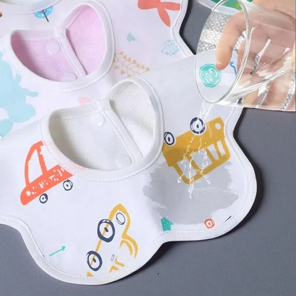Baby Petal Waterproof Bib Saliva Towel Soft Cotton