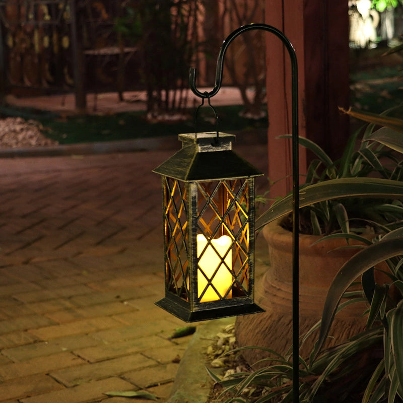 Plastic Craft Solar Wind Lantern – Hollow Palace LED Garden & Festival Decorative Light