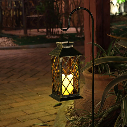 Plastic Craft Solar Wind Lantern – Hollow Palace LED Garden & Festival Decorative Light