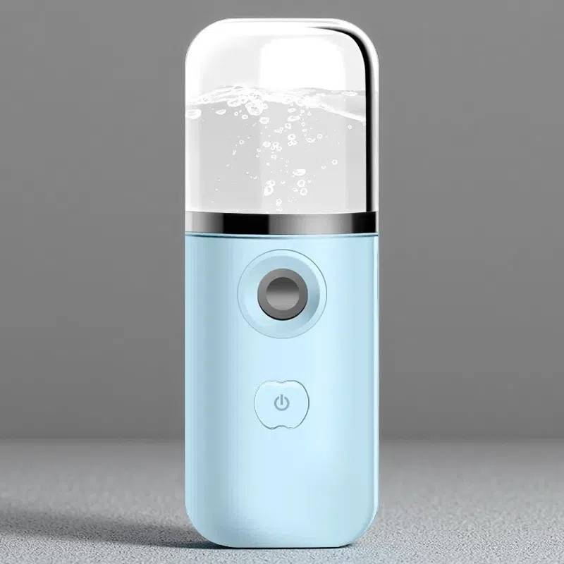 Household Handheld Face Care Beauty Spray Device – USB Nano Steaming Face Humidifier Blue