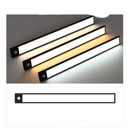 Rechargeable LED Light Strip – Ultra-Thin Motion Sensor Cabinet Lighting with Adjustable Color & Brightness