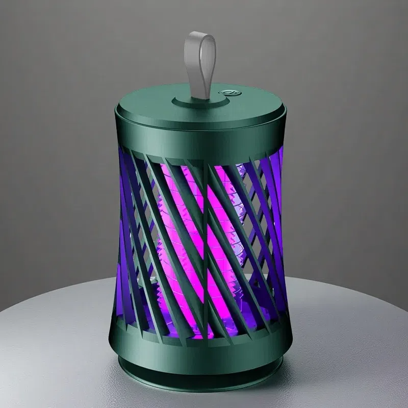 Electric Mosquito Killer Lamp – Indoor & Outdoor Bug Zapper with UV Light Attractant Dark Green USB