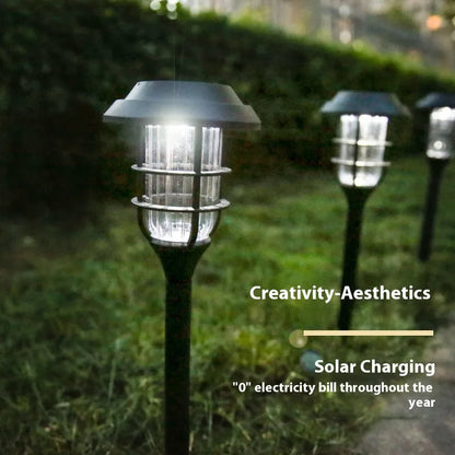 New Solar Stripe Lawn LED Outdoor Light – Decorative Abstract Design