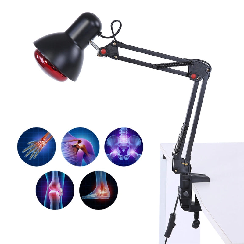 Infrared Therapy Lamp with Adjustable Metal Clip – 100W