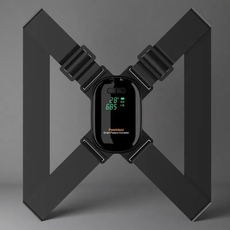 Smart Adjustable Posture Corrector – Vibration Reminder Back Brace for Adults & Kids Black