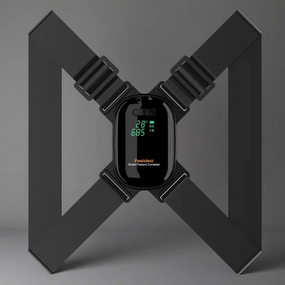 Smart Adjustable Posture Corrector – Vibration Reminder Back Brace for Adults & Kids Black